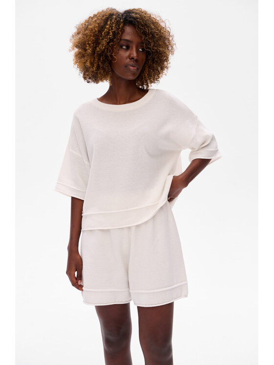 blue shadow blue shadow Bluzka Klaymi Écru Regular Fit