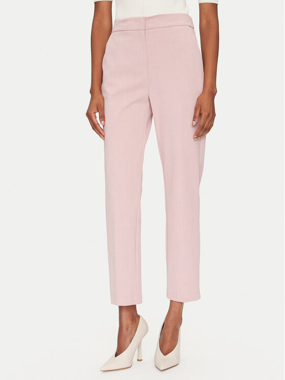 Maryley Maryley Kalhoty z materiálu 25EB539/M06/14RS Růžová Regular Fit
