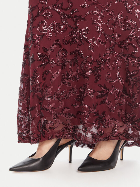 Rinascimento Rinascimento Abendkleid CFC0125132003 Dunkelrot Slim Fit
