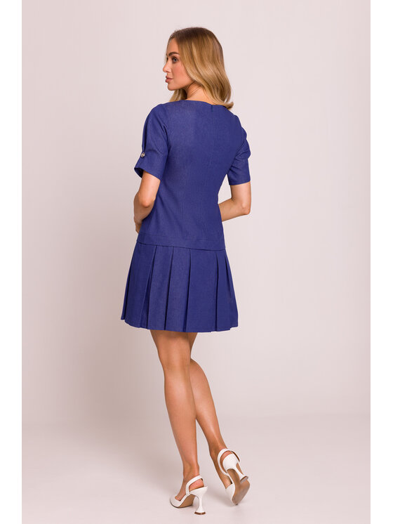Made of Emotion Made of Emotion Každodenné šaty M842 Modrá Premium Fit