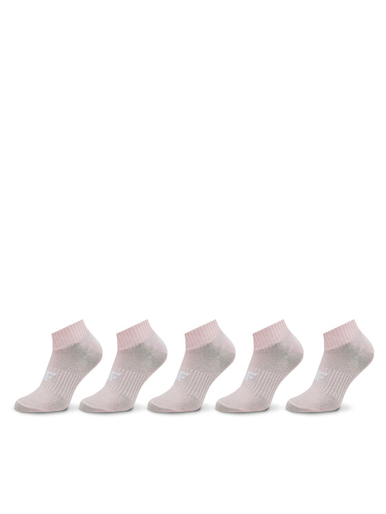 4F 4F Set di 5 paia di calzini corti da bambini 4FJWAW23USOCF231 Rosa