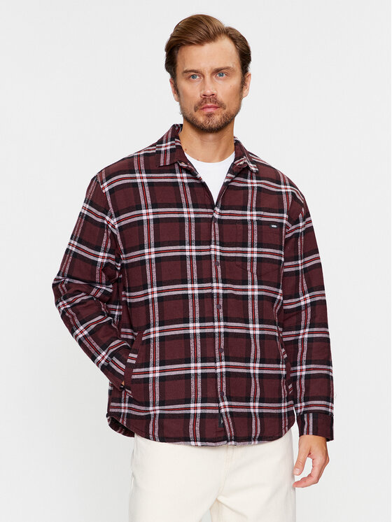 Vans Košeľa Kesler Ls Woven VN0008GS Bordová Loose Fit
