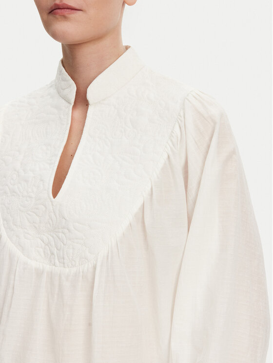 Munthe Munthe Blúz Frantz 251100525130 Ekru Loose Fit