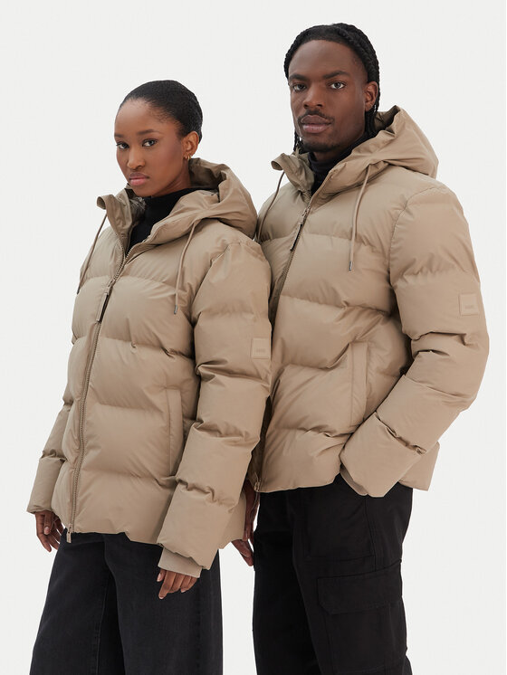 Rains Rains Geacă de iarnă Unisex 15120 Bej Regular Fit