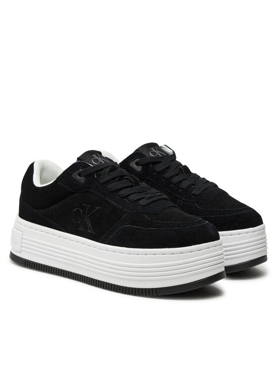 Calvin Klein Jeans Calvin Klein Jeans Сникърси Bold Platf Laceup Low Mg Suede YW0YW01575 Черен