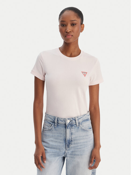 Guess Guess T-Shirt W2YI44 J1314 Růžová Regular Fit