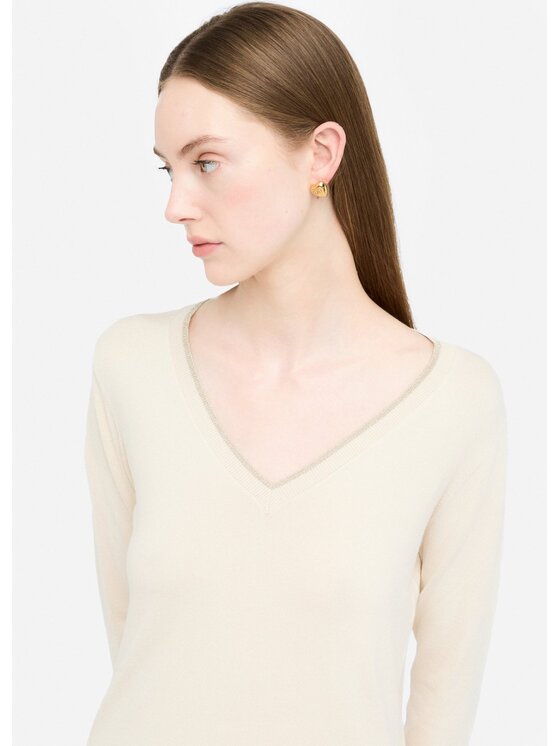 Liu Jo Liu Jo Maglione MF5227MS49I20304 Beige Slim Fit