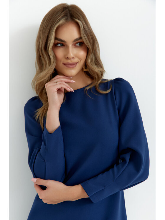 Makover Makover Sukienka wieczorowa K148 Granatowy Ladies Fit