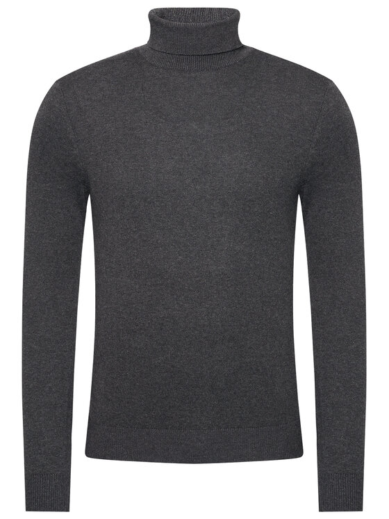 Jack&Jones Jack&Jones Rollkragenpullover Emil Knit Roll 12157417 Grau Regular Fit