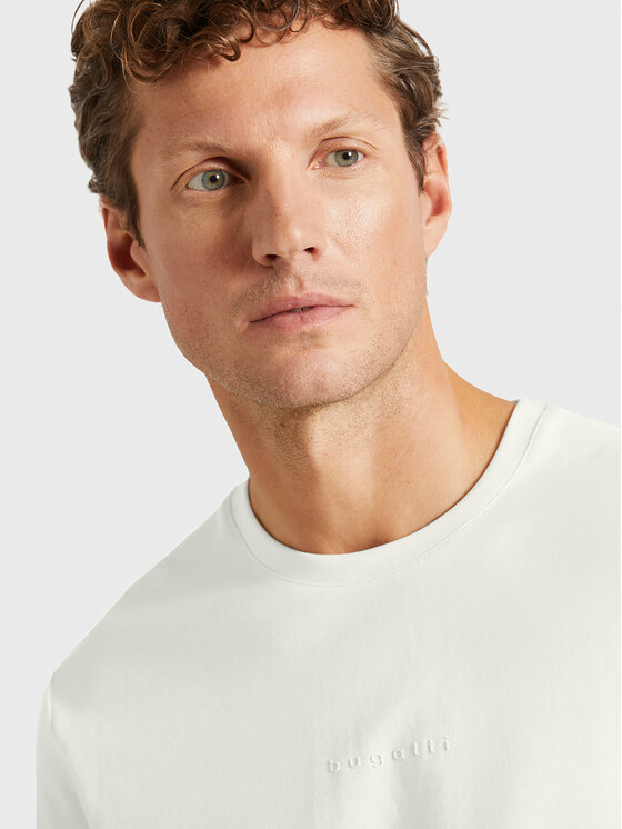 Bugatti Bugatti T-shirt 8350 55024A Bianco Slim Fit