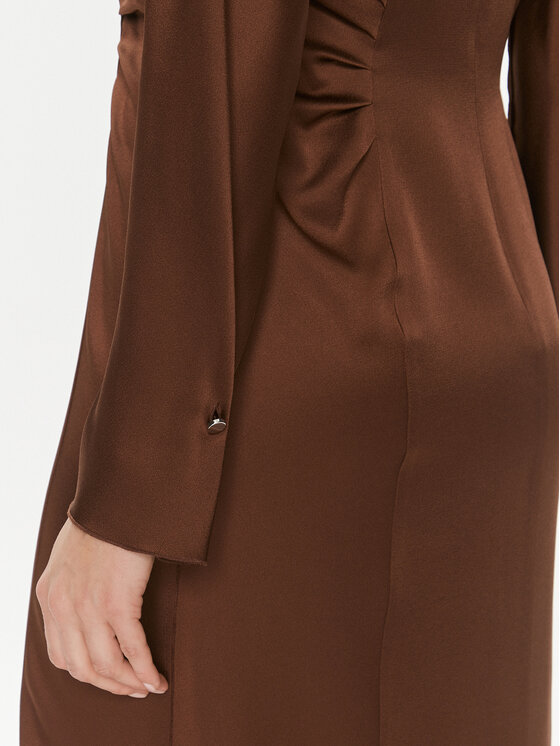 BOSS Boss Coctailkleid Daniki 50505634 Braun Regular Fit