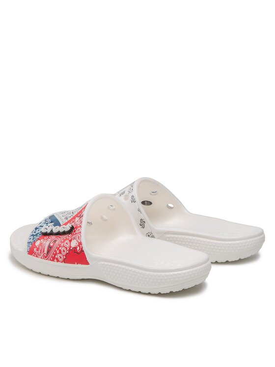 Ciabatte Classic Crocs Bandana Slide 208064 Bianco...