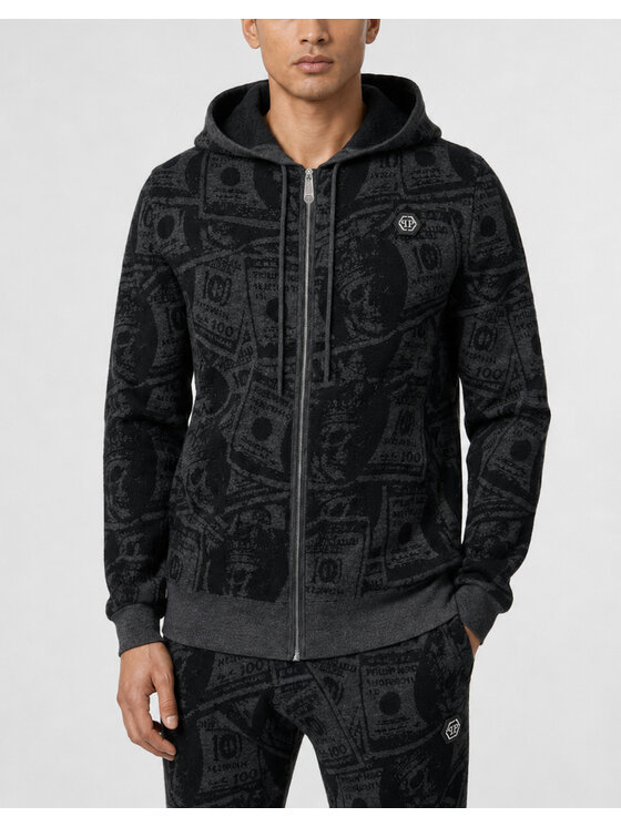 PHILIPP PLEIN PHILIPP PLEIN Kardigan 31387 Černá Regular Fit