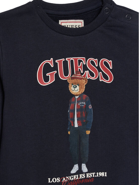 Guess Guess Світшот N6BQ03 K6112 Cиній Regular Fit