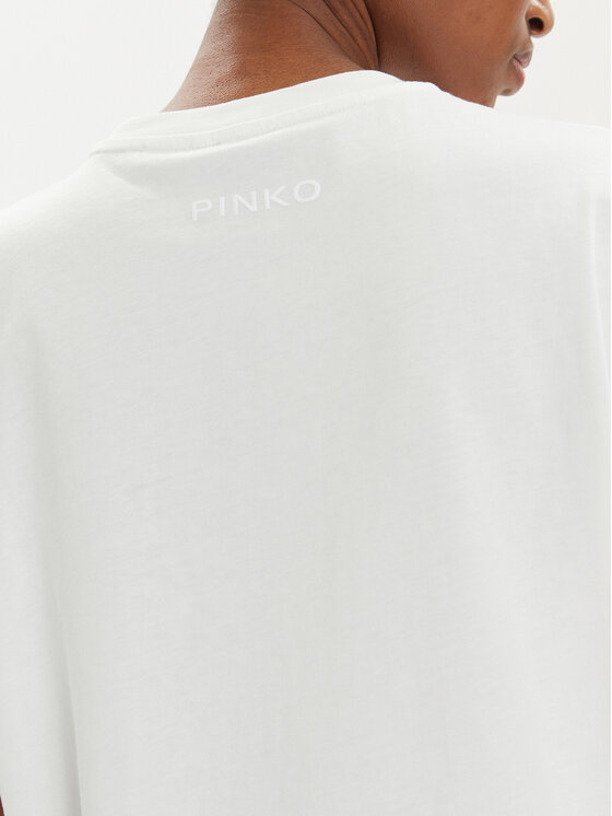 PINKO Pinko T-Shirt Telesto 103138 A1XD Bílá Relaxed Fit
