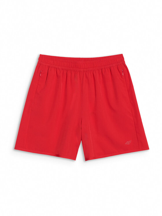 4F 4F Szorty sportowe BEACHWEAR BASIC Czerwony Regular Fit