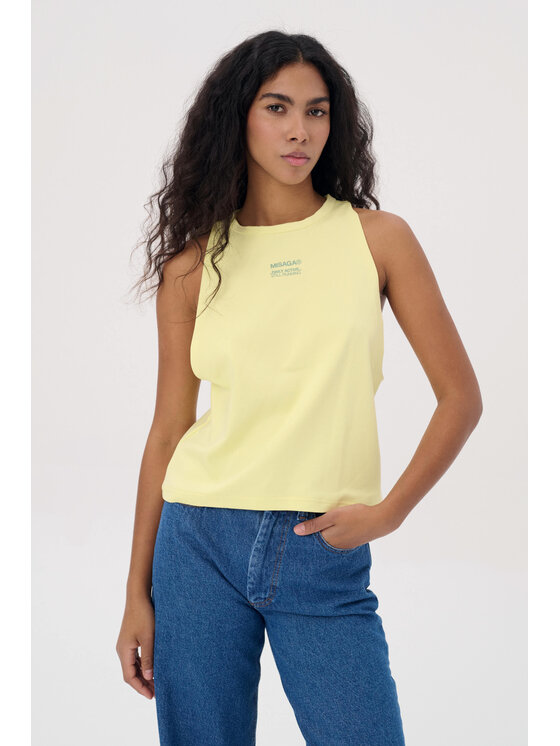 Misaga Misaga Top MOTION TEE Żółty Regular Fit