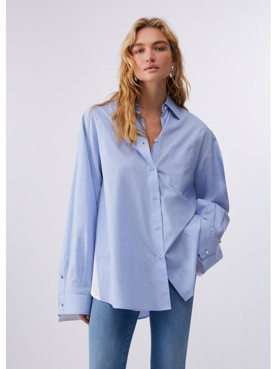 Liu Jo Liu Jo Camicia CA6331T520AP9653 Blu Loose Fit