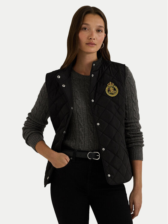 LAUREN RALPH LAUREN Bezrękawnik 297951276005 Czarny Straight Fit