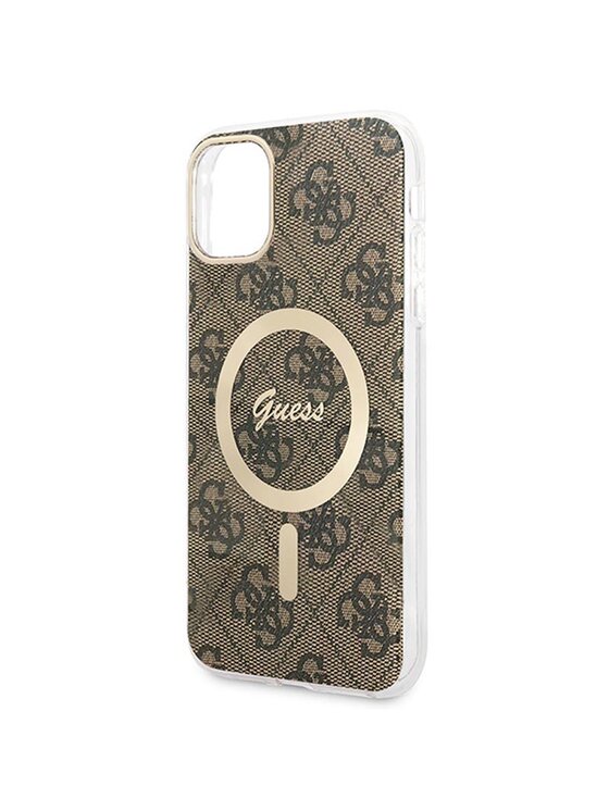 Guess Guess Etui na telefon 4G Print Brązowy