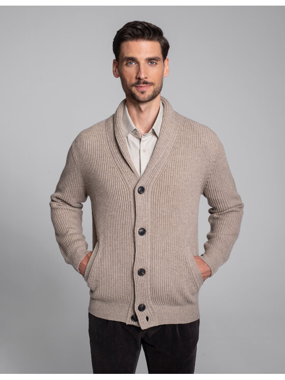 Borgio Borgio Sweter mugnano_vn Beżowy Classic Fit