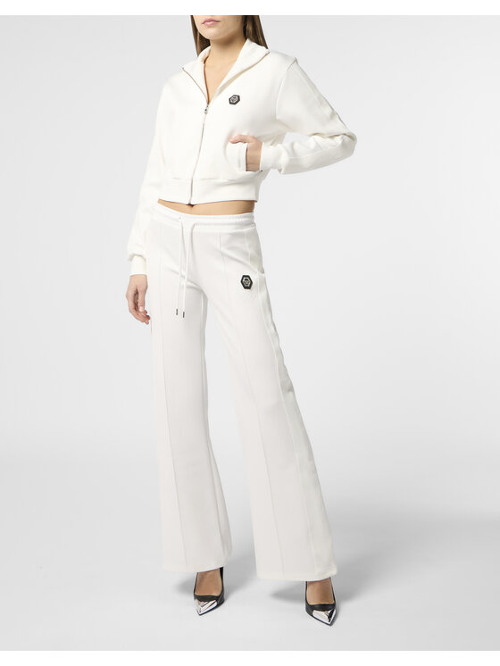 PHILIPP PLEIN PHILIPP PLEIN Bluza 26319 Biały Jogger Fit