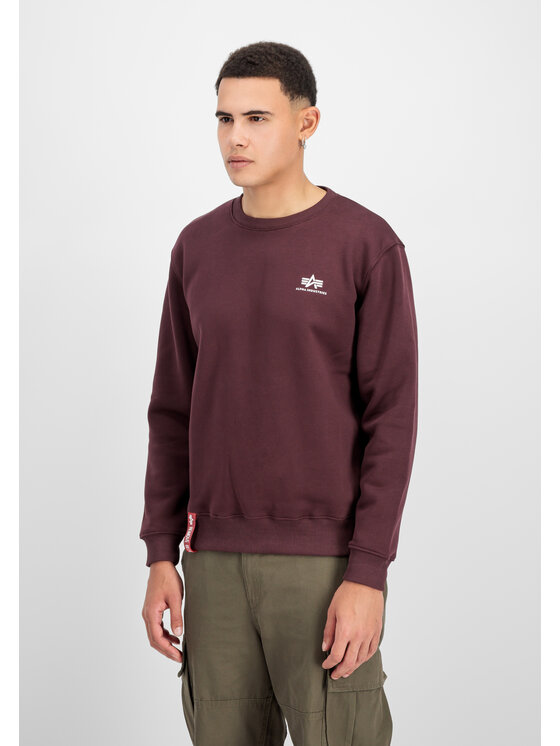 Alpha Industries Alpha Industries Bluza Basic Small Logo Sweatshirt Czerwony Regular Fit