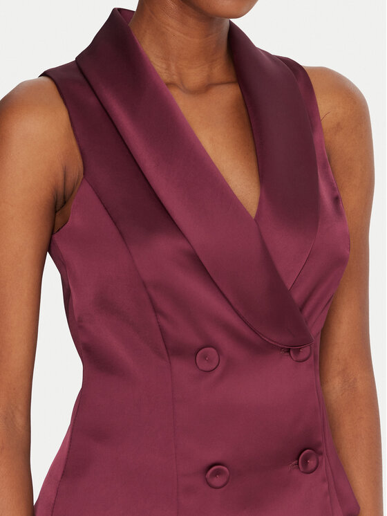 Rinascimento Rinascimento Telovnik za obleko CFC0124958003 Bordo rdeča Slim Fit