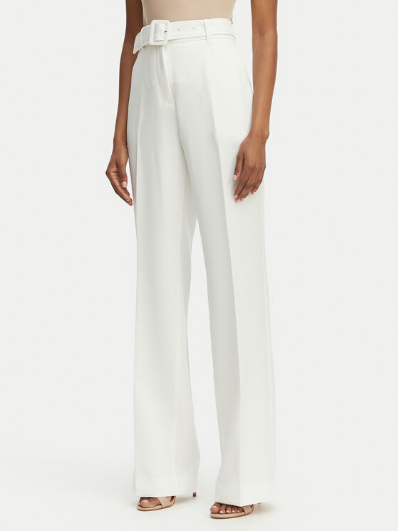 Guess Guess Pantaloni di tessuto W6GB05 W1765 Bianco Regular Fit