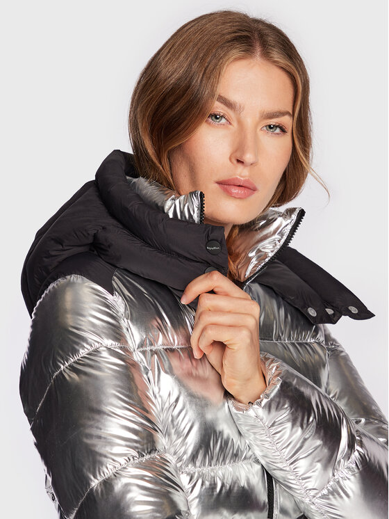 RefrigiWear RefrigiWear Žieminė striukė Maggy W12500 NY0188 Sidabrinė Slim Fit