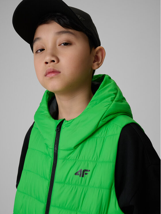 4F 4F Kamizelka OUTERWEAR Zielony Regular Fit