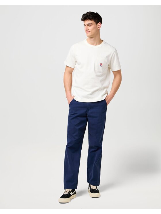 Wrangler Wrangler Spodnie materiałowe CHINO RELAXED Niebieski Regular Fit