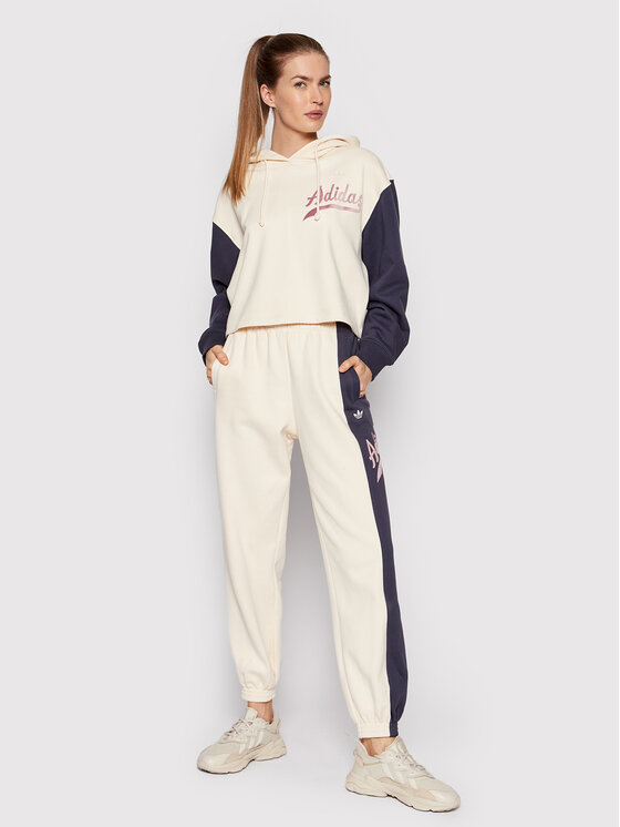adidas adidas Суитшърт Modern B-Ball HD9782 Бежов Relaxed Fit