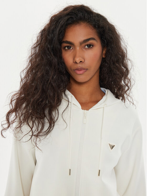 Guess Guess Felpa V4YQ06 KCAY2 Écru Regular Fit