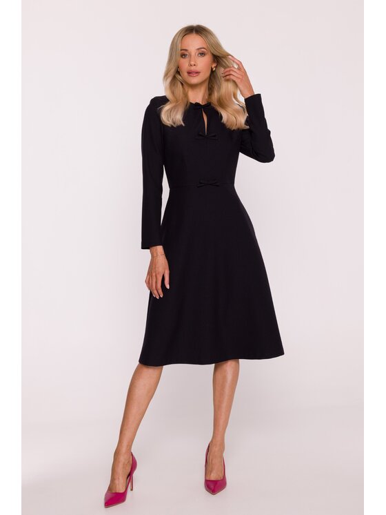 Stylove Stylove Sukienka codzienna S413 Czarny A-Line Fit