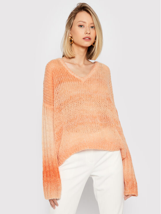 Guess Pulover Ariane W1BR14 Z2W30 Oranžna Relaxed Fit