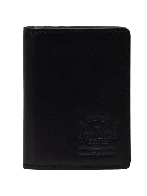 Herschel Herschel Portafoglio piccolo da uomo Herschel Gordon Leather RFID Wallet Nero