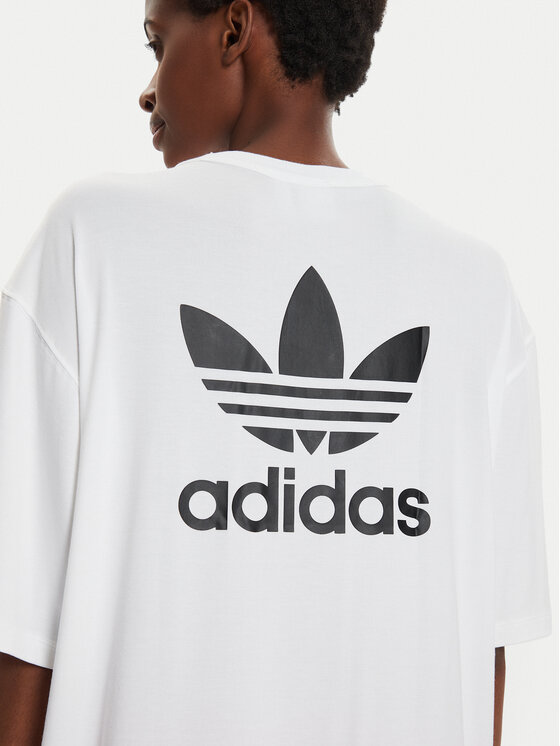 adidas adidas Tričko adicolor Trefoil IR8064 Biela Loose Fit