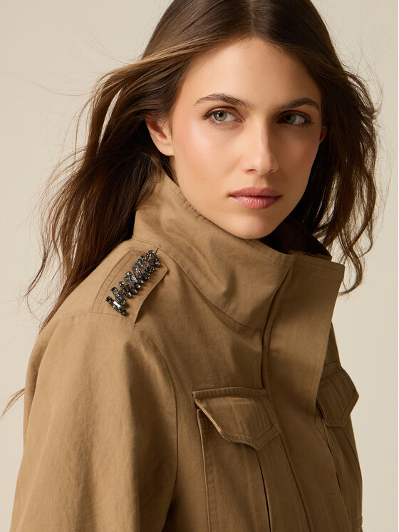 Oltre Oltre Giacca di transizione R704R002485N035 Marrone Baggy Fit