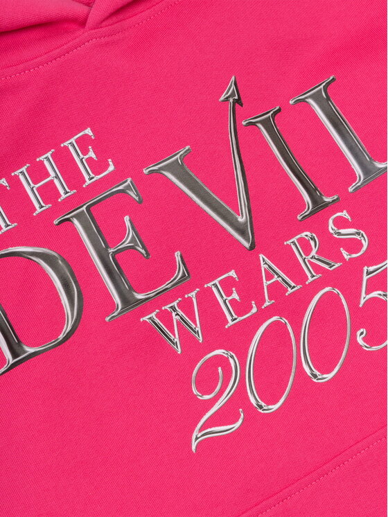 2005 2005 Mikina Devil Wears Ružová Oversize