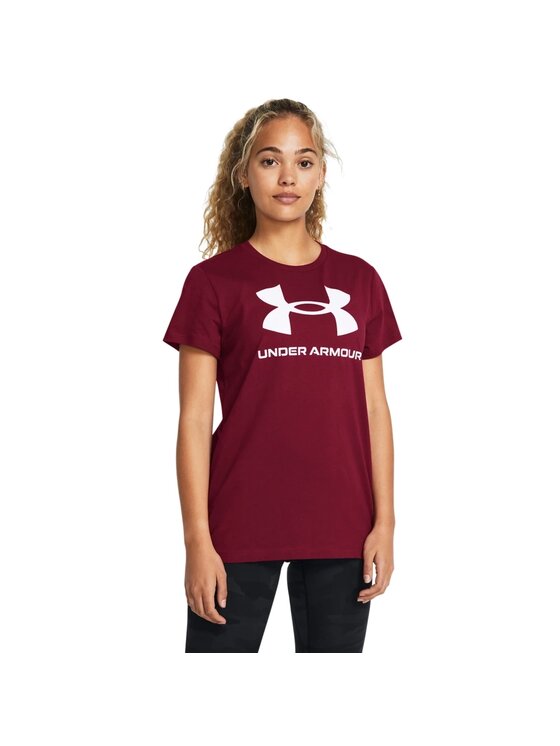 Under Armour Under Armour T-Shirt Live Sportstyle Graphic SSC Bordowy Basic Fit