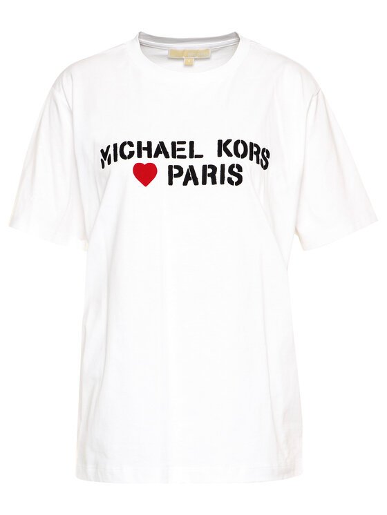 MICHAEL Michael Kors MICHAEL Michael Kors Majica Love Paris MS05MK097J Bela Regular Fit