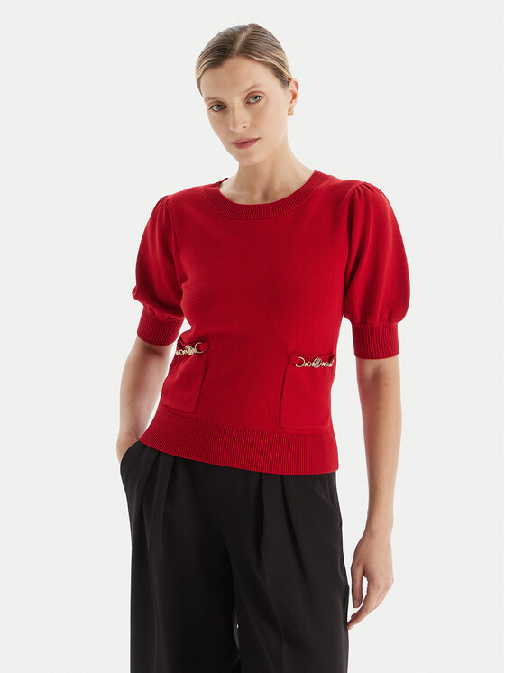 Fracomina Fracomina Pulover FR25WT7019K55601 Rdeča Slim Fit