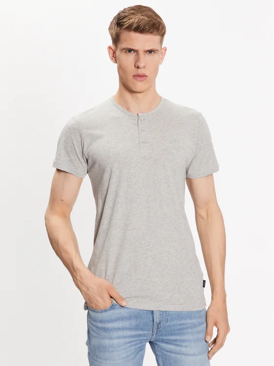INDICODE T-Shirt Alkin 41-004 Grau Regular Fit