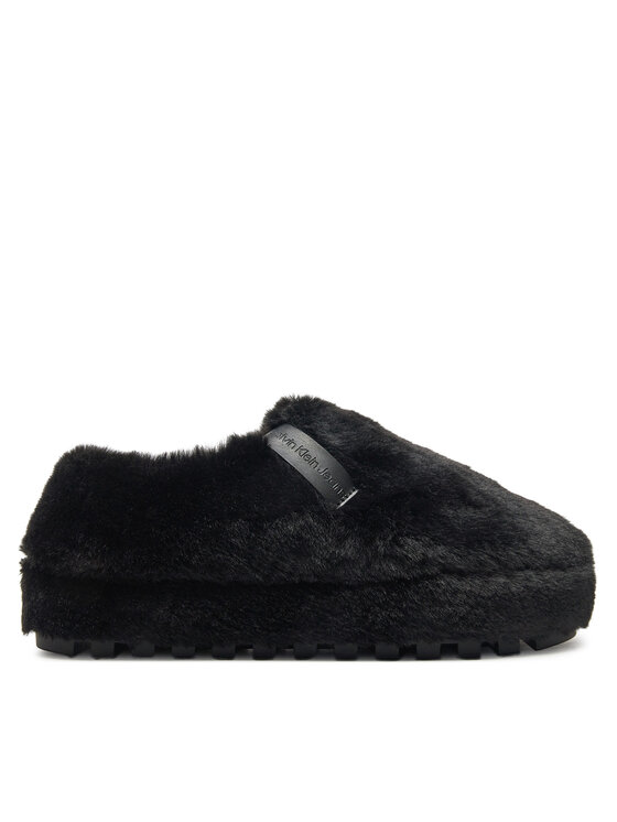 Calvin Klein Jeans Copati Home Anke Slipper Wn Fur YW0YW01596 Črna