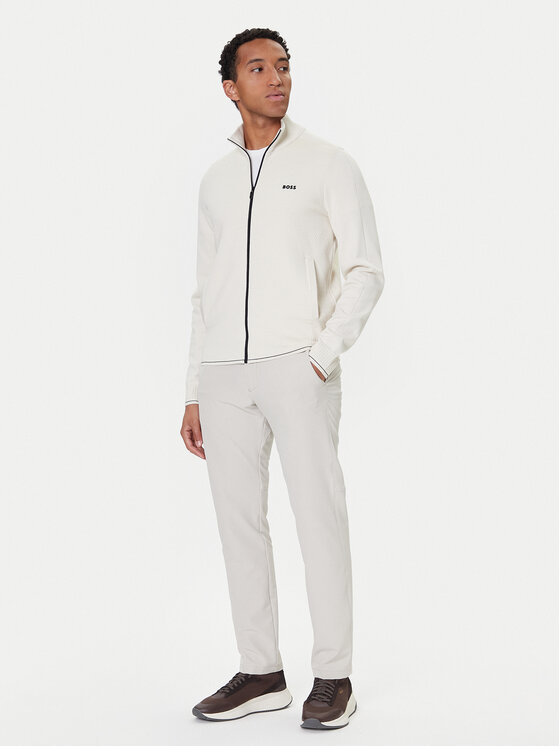 BOSS BOSS Kardiganas League FZ 50547505 Écru Regular Fit