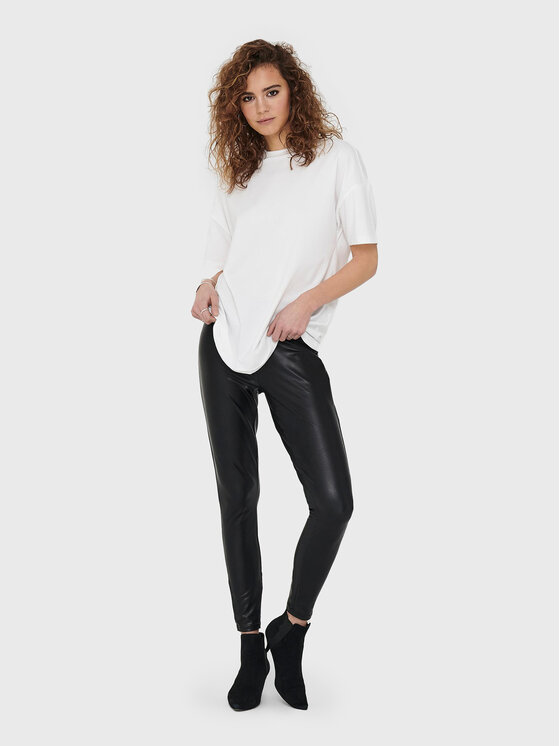 ONLY ONLY Leggings Cool Coated 15187844 Fekete Extra Slim Fit