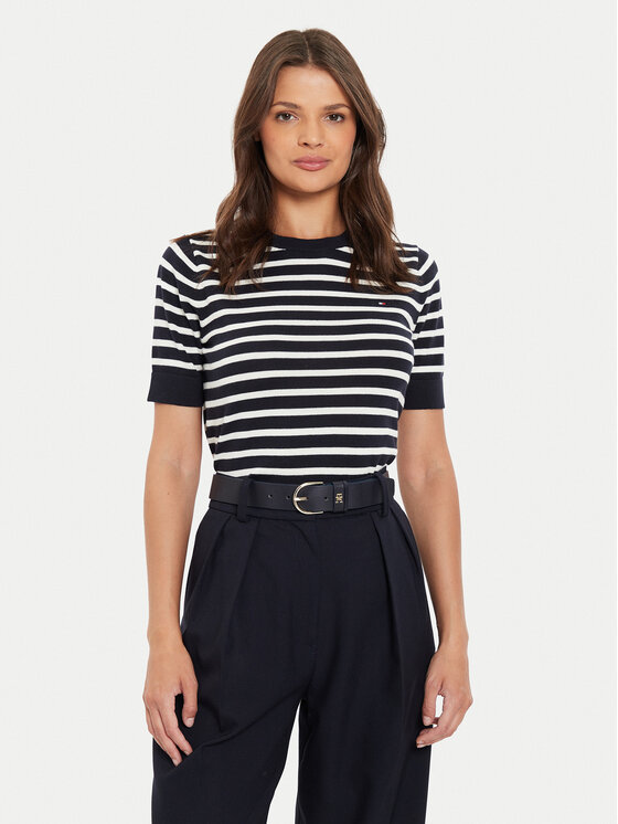 Tommy Hilfiger Tommy Hilfiger Megztinis WW0WW38724 Tamsiai mėlyna Regular Fit