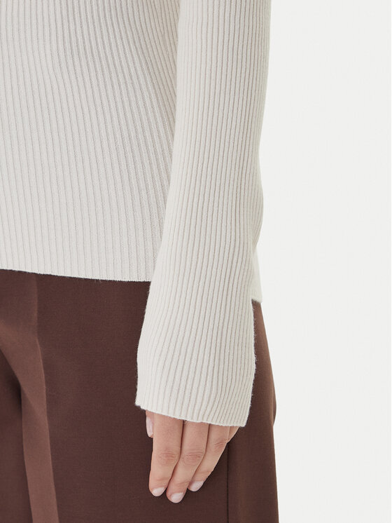 Kontatto Kontatto Sweter 3M0818C Écru Slim Fit