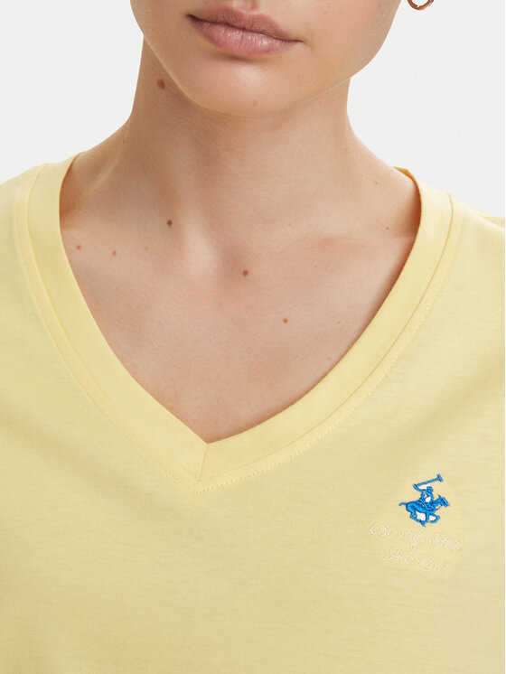 Beverly Hills Polo Club Beverly Hills Polo Club Majica P-SS26W-TS5165188 Rumena Regular Fit